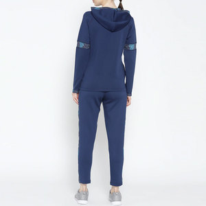 Ensemble de survêtement 2 pièces pour femme, couleur unie, manches longues, pour le sport en plein air et le jogging en hiver, vente en gros - Product Image 4