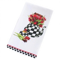 Lot de torchons de cuisine 100 % coton à motif floral, tissage gaufré, ultra doux et absorbant, vente en gros