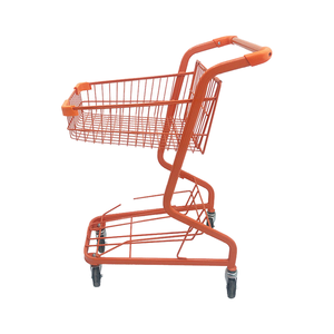 सुविधाजनक घरेलू किराने की खरीदारी कार्ट जस्ता मेश संरचना 3 "pu पहियों सुपरमार्केट गोदाम ट्रॉली - Product Image 4