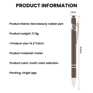 Promotional Gifts Soft Rubber Touch Luxury Ball <b>Pen</b> Custom Logo Business Office Metal Stylus <b>Ballpoint</b> <b>Pens</b> - Product Image 6