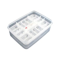 Caja de Incubación Rectangular de Plástico Simple para Reptiles, Lagartos, Tortugas Acuáticas, Mascotas que Escalan, Diseño Mediano, con Termómetro