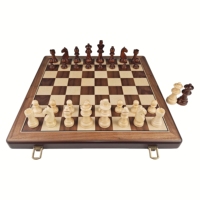Nouveau design 15 pouces jeu de société de haute qualité Portable pliable luxe jeu d'échecs magnétique en bois