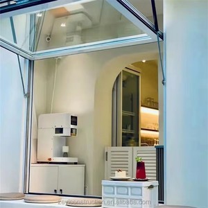 Chất lượng cao dọc gấp lên cửa sổ nhôm kính cường lực an ninh gấp cửa sổ nướng đôi nắp gấp cửa sổ - Product Image 1