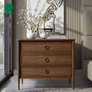 Moontree metà secolo moderna camera da letto <span class=keywords><strong>accanto</strong></span> tavolo armadio chiuso 3 cassetti comodino in legno per uso di mobili per la casa - Product Image 1