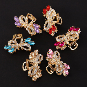 Delicate Crystal <b>Bow</b> Hair <b>Clip</b> 6 Cm Shark <b>Clip</b> For Women Party Hair Accessory - Product Image 2