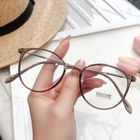 Lunettes de vue transparentes rondes pour femmes, promotionnelles, pas chères, en polycarbonate, anti-lumière bleue