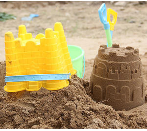 Ensemble de jouets de plage : seau, arrosoir, pelle, bêche, moules à sable – Jouet de plage extérieur coloré, multi-styles, portable, seau à sable pour bébé - Product Image 3