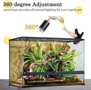 Reptielenwarmtelamp Met Klem, Aquariumschildpadtank Die Licht Koestert Met 360 ° Draaibare Timing En Dimmen Voor Schildpadhagedis - Product Image 4