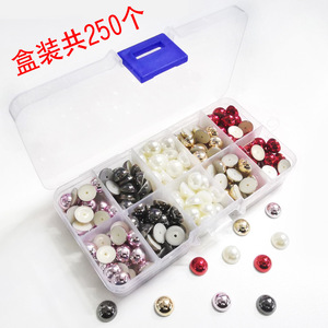 Ensemble de rivets en plastique semi-circulaires multicolores, 10mm, 250 pièces, pour étui de téléphone, Nail Art, accessoires de bijoux à faire soi-même - Product Image 1