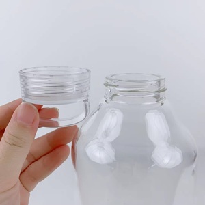 2025 Thiết Kế Mới Tùy Chỉnh Chai Nước Thủy Tinh Với Tay Cầm Di Động Nắp Khỏe Mạnh Chất Liệu Thủy Tinh Cốc Nước 300Ml 500Ml 900Ml - Product Image 4