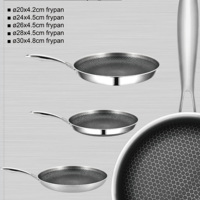 Sauteuse en nid d'abeille triplement hybride 18/10 sans PFOA/PFAS en céramique antiadhésive en acier inoxydable Technologie à induction allant au four