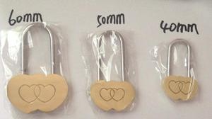 No Keyed pad lock inciso Double Heart Lock Lovers regali di nozze lucchetto in ottone love lock - Product Image 2