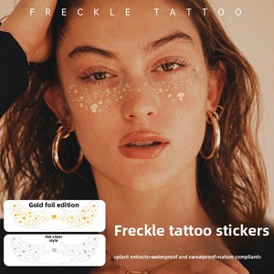 Autocollants Tatouages Éphémères Dorés et Argentés Imperméables Résistants à la Transpiration Longue Durée Impression par Transfert à l'Eau Logo Personnalisé Style Américain - Product Image 1