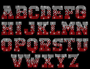Letras Termoadhesivas <span class=keywords><strong>de</strong></span> 2.5 Pulgadas con Pedrería, 2 <span class=keywords><strong>Colores</strong></span>, Estilo Universitario, Listas para Planchar - Product Image 3
