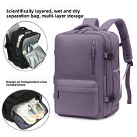 Sac à dos de voyage imperméable avec séparation humide/sec, grande capacité, compartiment pour ordinateur portable et chaussures, idéal pour les affaires et les activités de plein air
