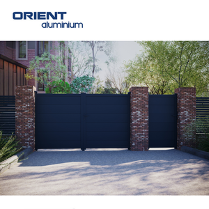 2024 système de sécurité de porte simple en aluminium de porte coulissante télescopique moderne avec conception de porte de ferme pour clôturer les treillis et les portes - Product Image 1