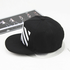 Snapback <b>Cap</b> <b>Black</b> 3D Embroidery Front Panel Unisex Cotton Casual Streetwear <b>Baseball</b> Hat - Product Image 1
