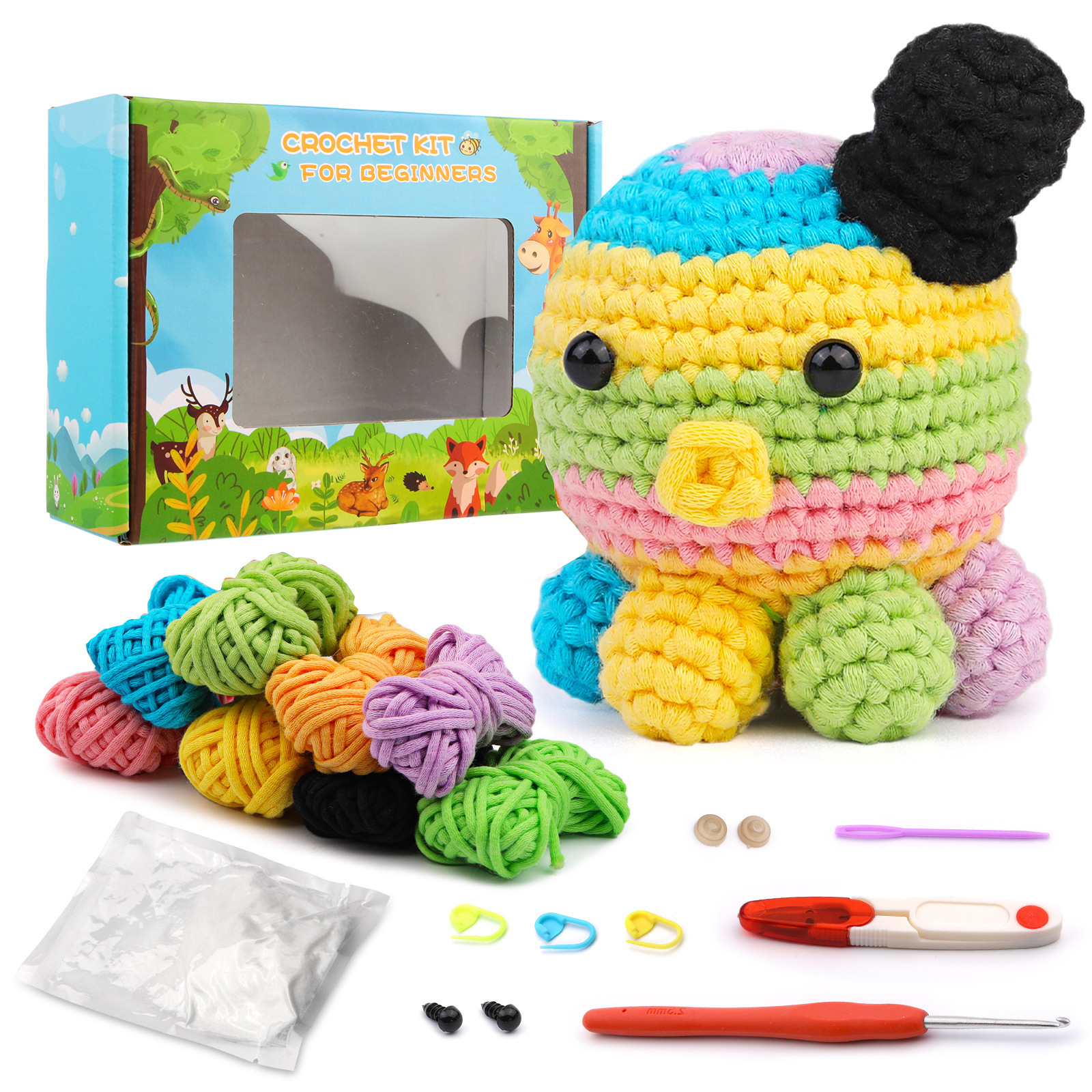 Filled cotton octopus