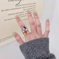 Cincin Tikus Lucu Bergaya Kartun, Aksesoris Unik, Cincin yang Dapat Diatur untuk Anak Perempuan