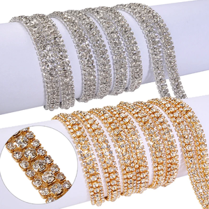 Rantai Kristal Rhinestone Panas untuk Dijahit, Hiasan Kristal Berkilau, Batu Jahit untuk Hiasan Pakaian - Product Image 4