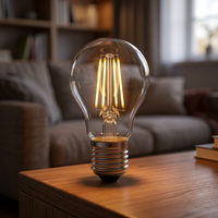 Bohlam Filamen Edison G45 E26 AC110V Tombol Manual Lampu Rumah Tangga SMD Kap Lampu Plastik Transparan Indeks Rendering Warna Konstan