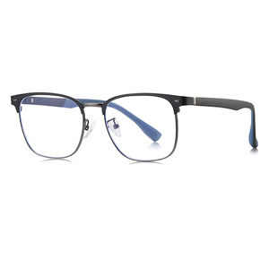 Lunettes de vue carrées classiques en métal pour homme, montures optiques en alliage demi-cerclées pour <span class=keywords><strong>myopie</strong></span>, modèle 99012 - Product Image 2