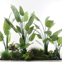 Palmier Areca Artificiel Nordique et Bananier du Voyageur en Pot, Grande Plante Verte pour la Décoration Intérieure du Salon