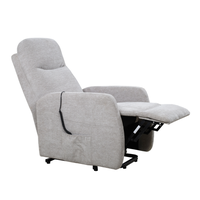 Fauteuil inclinable électrique en tissu lin avec fonction de levage, pour personnes âgées, idéal pour le salon