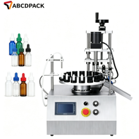Machine de remplissage et de bouchage semi-automatique de table polyvalente pour les bouteilles d'échantillons d'huile, de liquides cosmétiques et de produits chimiques
