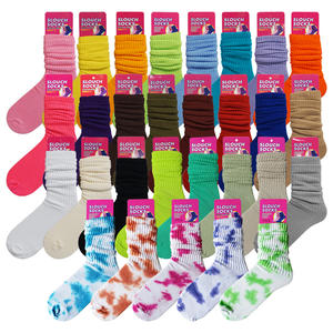 Abd'de sıcak satış uzun Tye boya Slouch çorap kadınlar için renkli pamuk Slouch çorap - Product Image 1