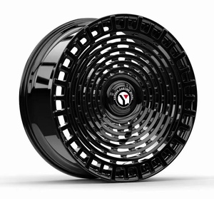 YQ nuevo diseño Multi Spoke 18-24 pulgadas 5*120 rueda forjada negra brillante apta para <span class=keywords><strong>Range</strong></span> <span class=keywords><strong>Rover</strong></span> <span class=keywords><strong>Evoque</strong></span> con tapas flotantes - Product Image 3