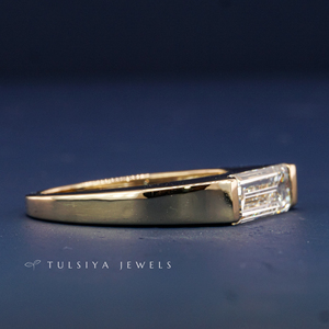 14K Gold Lab Grown Diamond <b>Ring</b> <b>for</b> <b>Men</b> Luxury Synthetic Diamond Wedding Band Statement <b>Ring</b> Modern High End <b>Men</b> Jewelry - Product Image 3