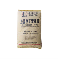 Caoutchouc thermoplastique styrène-butadiène Sinopec F875/Yh-792e/Yh-1801 Granulés SBS haute résistance pour chaussures