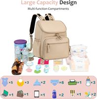 Sac d'extérieur Sac à couches de grande capacité Sac à dos avec boucle de poussette Sac de voyage résistant à l'eau pour bébé avec poches isolées