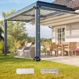 Bâches transparentes en vinyle PVC robuste 20 mil d'épaisseur bâche en verre <span class=keywords><strong>pour</strong></span> <span class=keywords><strong>serre</strong></span> <span class=keywords><strong>balcon</strong></span> jardin - Product Image 2