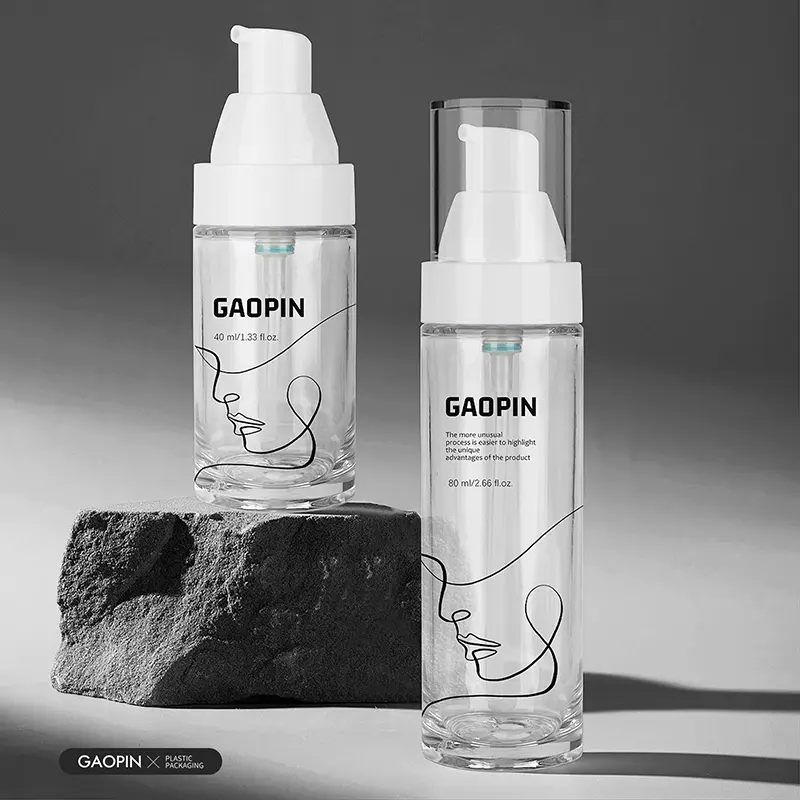 Luxus Großhandel Hautpflege Verpackung Haustier Kunststoff kosmetische Gesichts Toner leere Pump flaschen