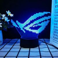 Lámparas LED Inalámbricas con Logotipo, Lámpara de Noche, Lámpara de Mesa USB, Luces Nocturnas Acrílicas 3D, Lámpara de Escritorio LED, Luz Nocturna Táctil Colorida, Decoración de Habitación