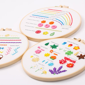 Kit <span class=keywords><strong>de</strong></span> Bordado <span class=keywords><strong>de</strong></span> Hilo Hecho a Mano, Kit <span class=keywords><strong>de</strong></span> <span class=keywords><strong>Punto</strong></span> <span class=keywords><strong>de</strong></span> <span class=keywords><strong>Cruz</strong></span> <span class=keywords><strong>de</strong></span> 3 Piezas con Herramientas, Tema <span class=keywords><strong>de</strong></span> <span class=keywords><strong>Flores</strong></span>, Decoración <span class=keywords><strong>de</strong></span> Bodas y Regalo - Product Image 6