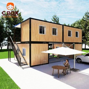 บ้านสำเร็จรูปแบบโมดูลาร์ Cbox ประกอบง่าย 2 ชั้น สำหรับโรงแรม วิลล่า สำนักงาน บาร์เคลื่อนที่ คาเฟ่ ยิม บ้านคอนเทนเนอร์แบบแพ็คสำเร็จ - Product Image 1