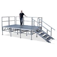 Plateforme de scène en aluminium Topfinger certifiée TUV pour événements, fêtes, concerts en plein air, DJ, podium