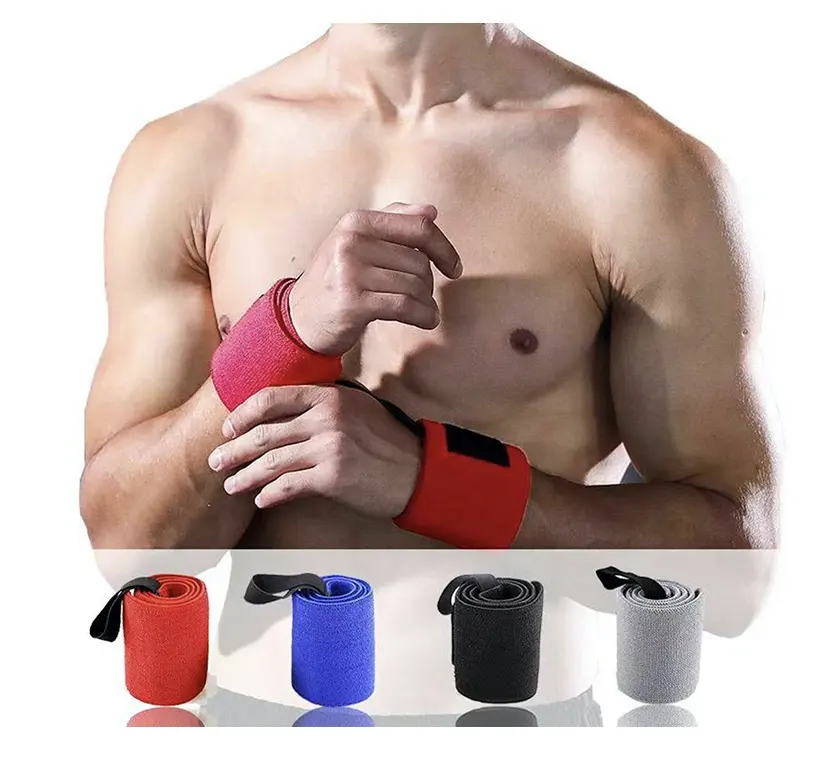 New Arrival bodybuilding Power Lifting Wrist Supports Assist Straps Grip Strength Stiff Weightlifting Gym Wristband Wrist Wrap