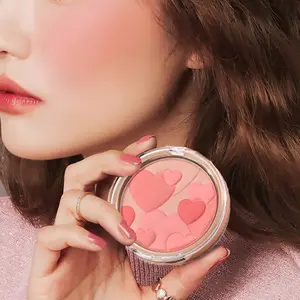 Heart-shaped Blush Palette Makeup Face Private Label Custom Bulk Easy To Wear Suitable for All Skin Tones