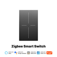 Panel Táctil Inteligente de 240V Zigbee WiFi, Duradero, IP22, con Cristal de Tacto Suave, 10A, Cable Neutro, Control por Aplicación Google Home, Diseño Minimalista