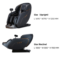 Fauteuil de massage mécanique 4D à rouleaux, zéro gravité, massage shiatsu complet du corps, compression par airbag