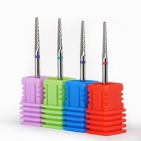 Fraise à ongles professionnelle en carbure de tungstène pour le retrait de gel, nettoyeur d'ongles, lime conique de sécurité pour l'élimination des strass, prise US Jinyi