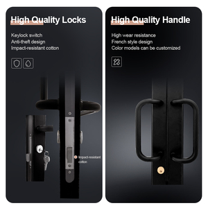 Puertas Comerciales OUNA para Tiendas, Resistentes <span class=keywords><strong>al</strong></span> Viento, con Marco de Aleación de Aluminio y Vidrio, Diseño Francés, para <span class=keywords><strong>Supermercados</strong></span> y Uso en Exteriores - Product Image 3