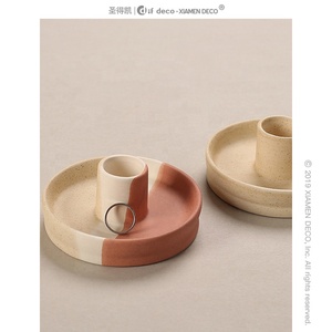 Bougeoir en céramique moderne en forme de spirale, surface cannelée, chandelier de mariage, décor de <span class=keywords><strong>chambre</strong></span> à coucher - Product Image 5