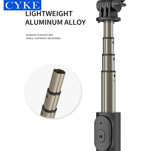 CYKE-Palo de selfi multifunción con <span class=keywords><strong>Bluetooth</strong></span>, palo telescópico extensible de aluminio ligero, Led, para viajes, Q03 - Product Image 5