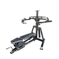 Mesin Chest Shoulder Press 3 in 1, Bangku Adjustable Flat Incline Decline untuk Latihan Tubuh Bagian Atas di Rumah dan Komersial
