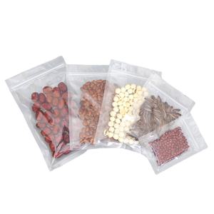 Fábrica al por mayor Snack Food Packaging Pistacho Productos secos Mariscos Especialidad Food Packaging Transparente Vertical Zipper Bag - Product Image 1